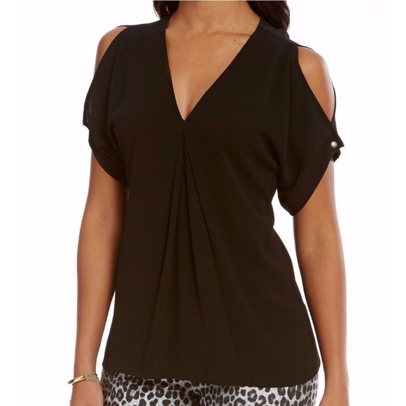 Michael Kors Tops - Black Michael Kors Cold Shoulder Top - S EUC